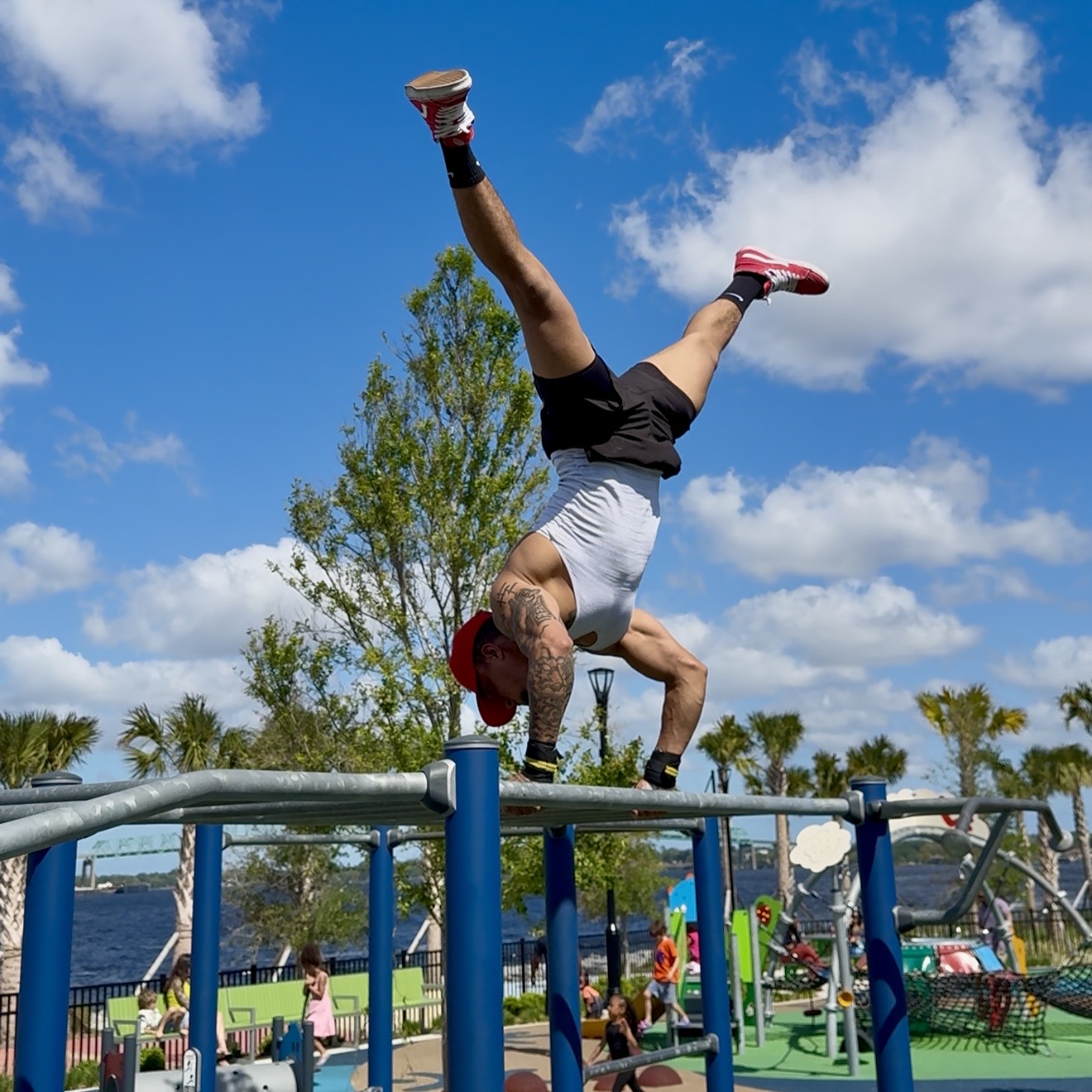 JaxBars athlete holding an elite handstand skill
